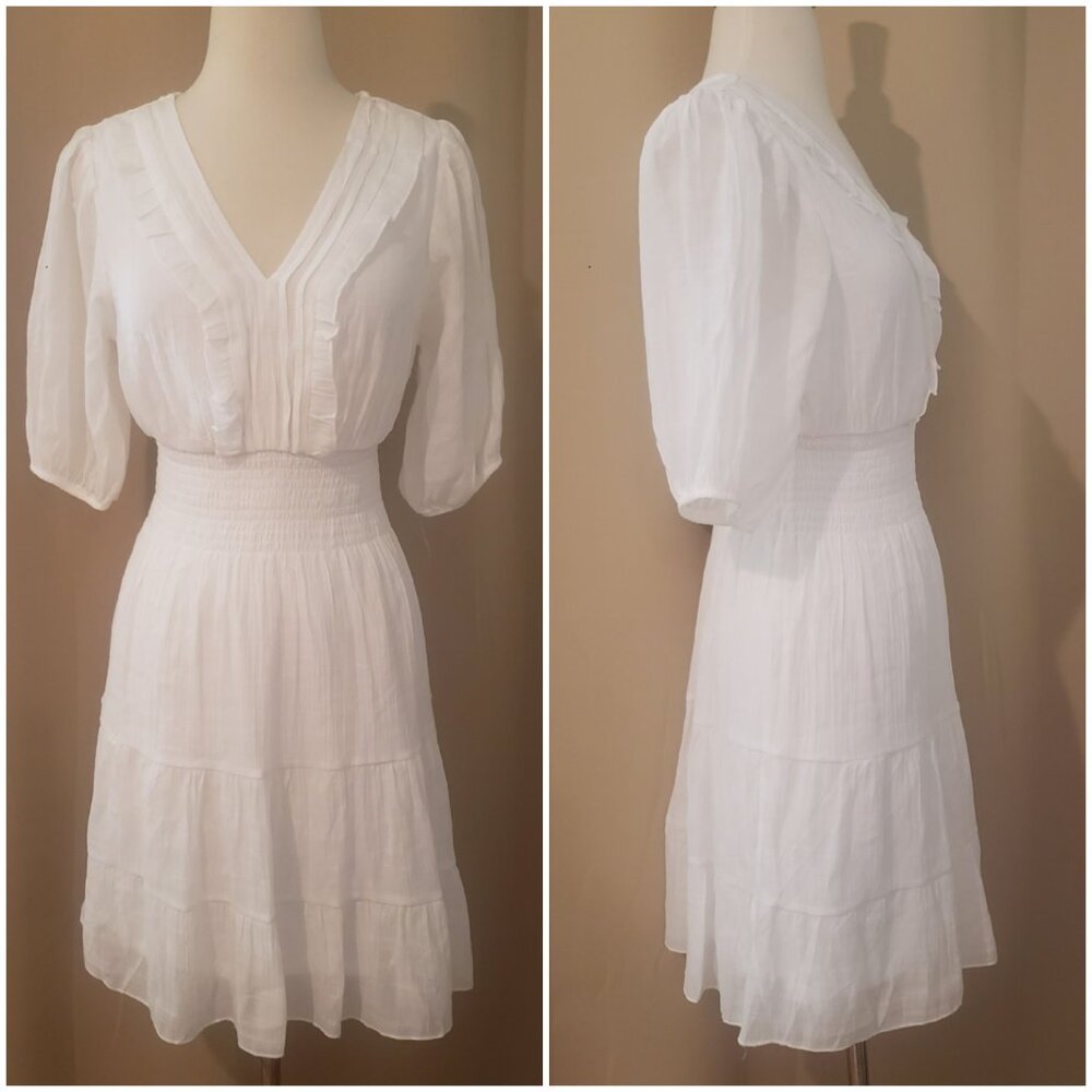 Kings Road White Crepe Dress